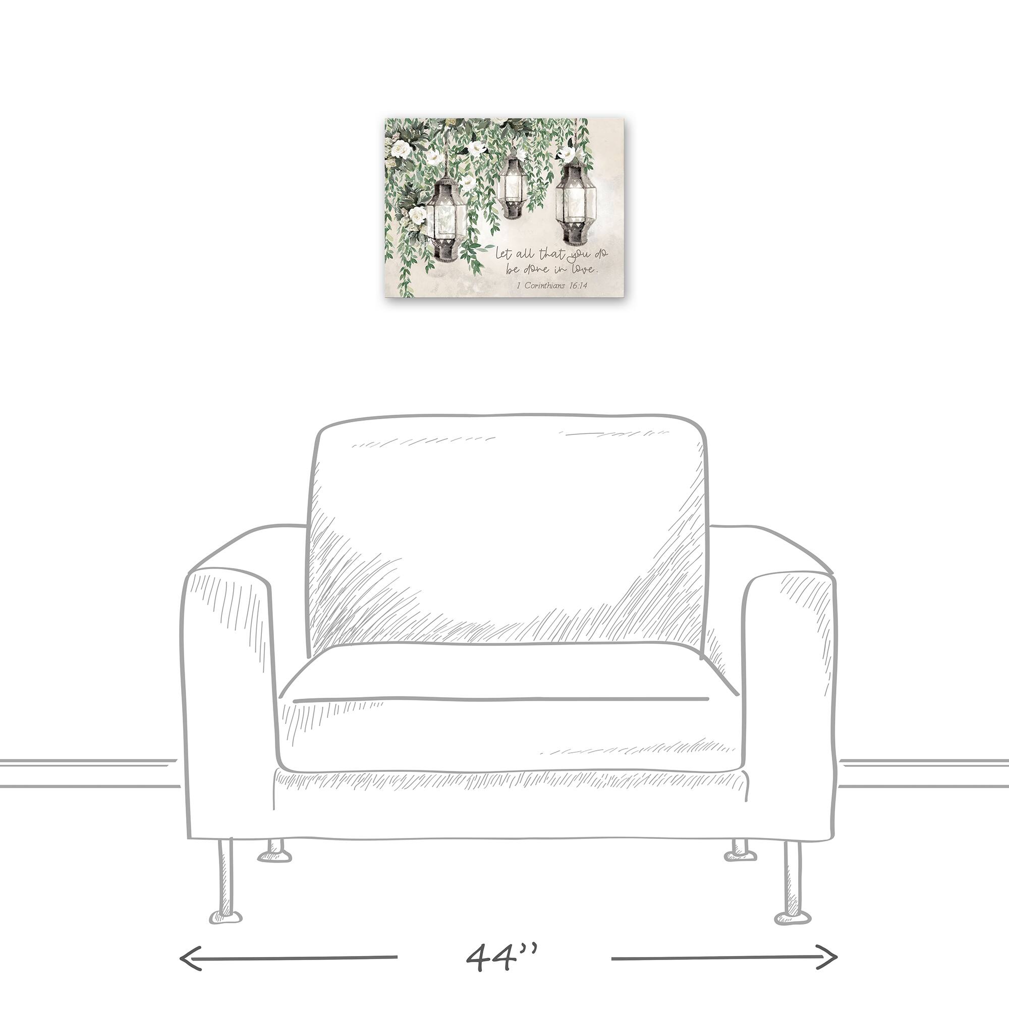 Garden Lanterns Canvas Wall Art